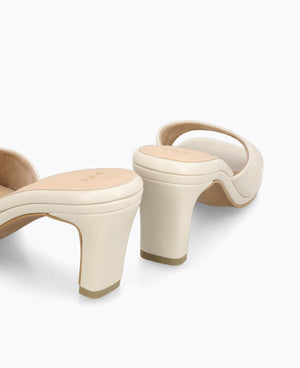 Anya Block Heel Sandals - Beige