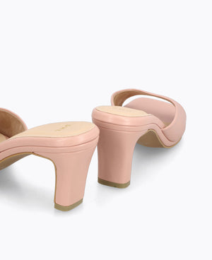 Anya Block Heel Sandals - Nude