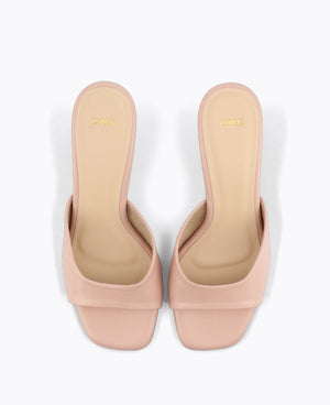 Anya Block Heel Sandals - Nude