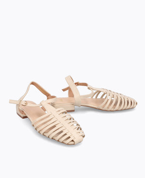 Bernice Flat Sandals - Beige
