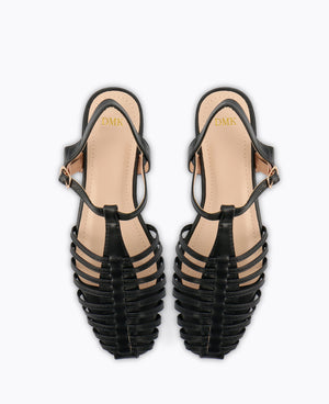 Bernice Flat Sandals - Black