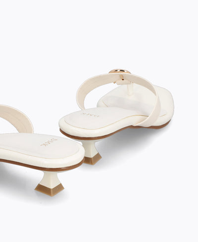 Ellery Thong Heel Sandals - Beige