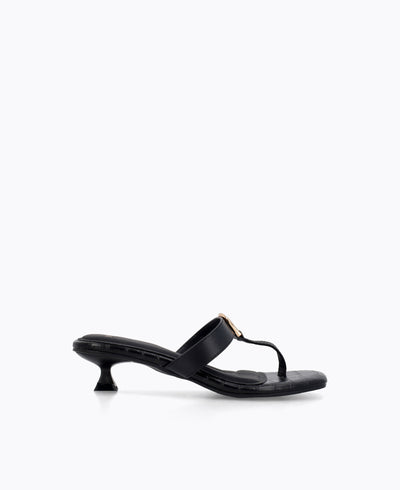Ellery Thong Heel Sandals - Black