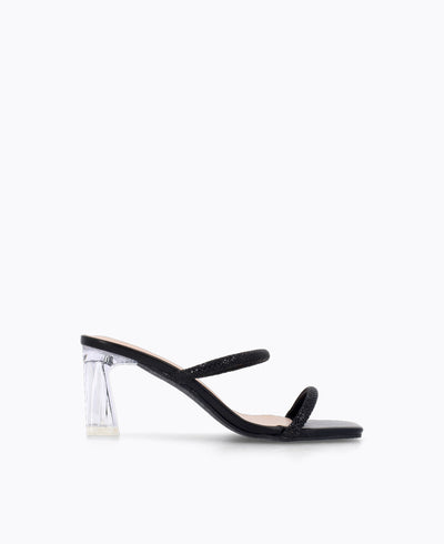 Feodora Heel Sandals - Black