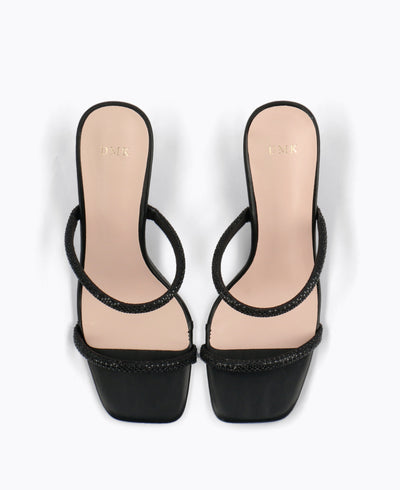 Feodora Heel Sandals - Black