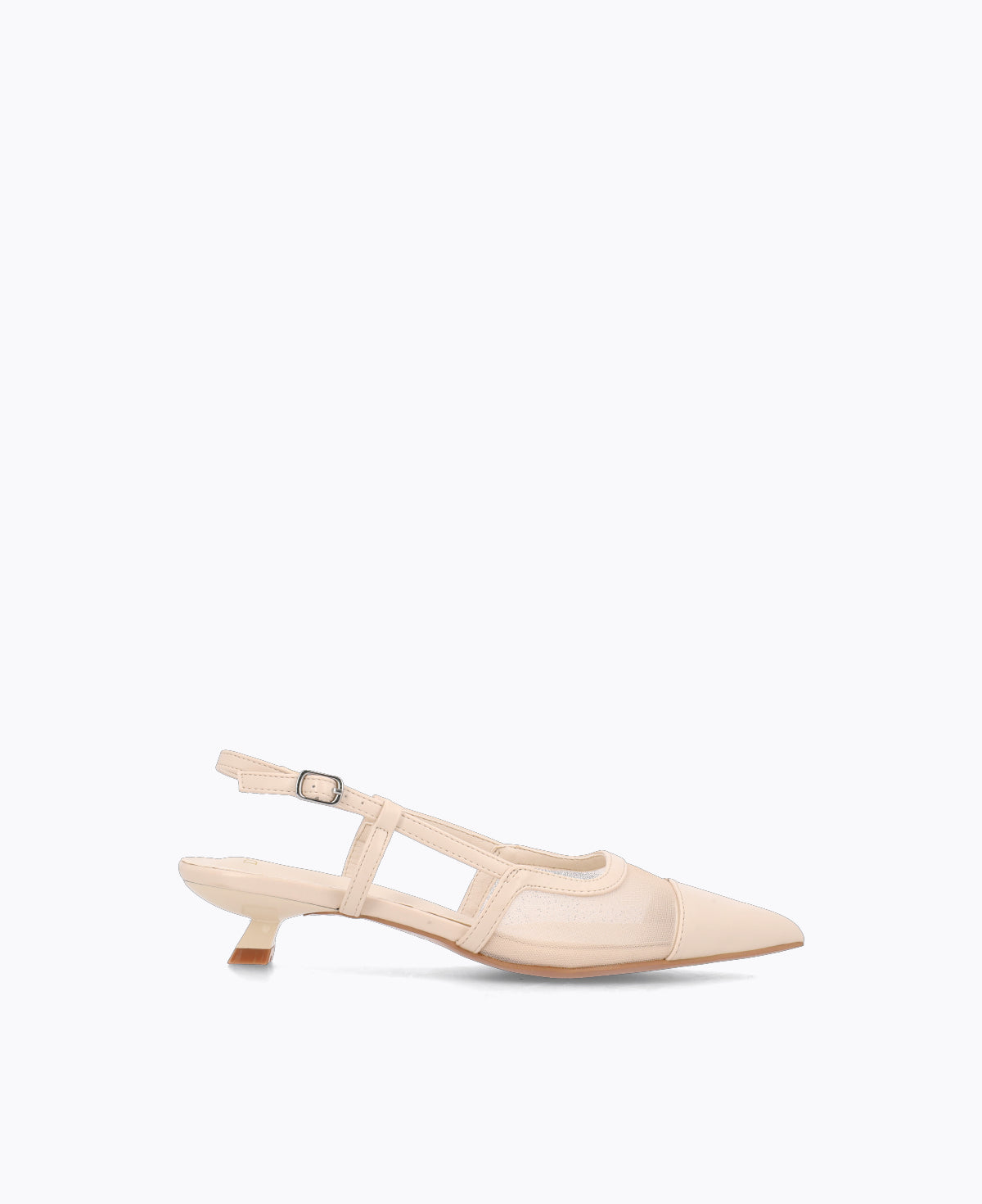 Leona Slingback Heel Pumps - Beige