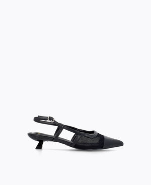 Leona Slingback Heel Pumps - Black